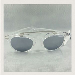 Clear Round Mirror Lens Sunglasses